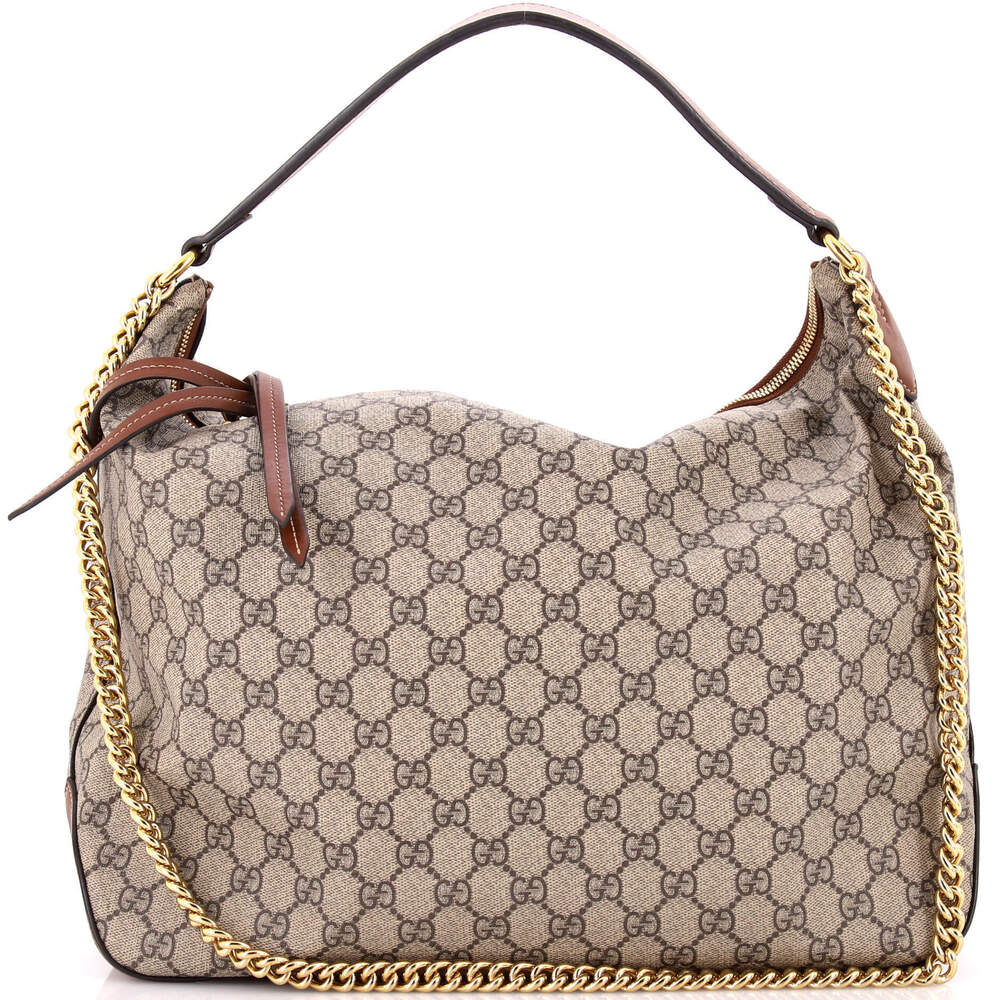 Gucci Large Chain Hobo GG Coated Canvas
